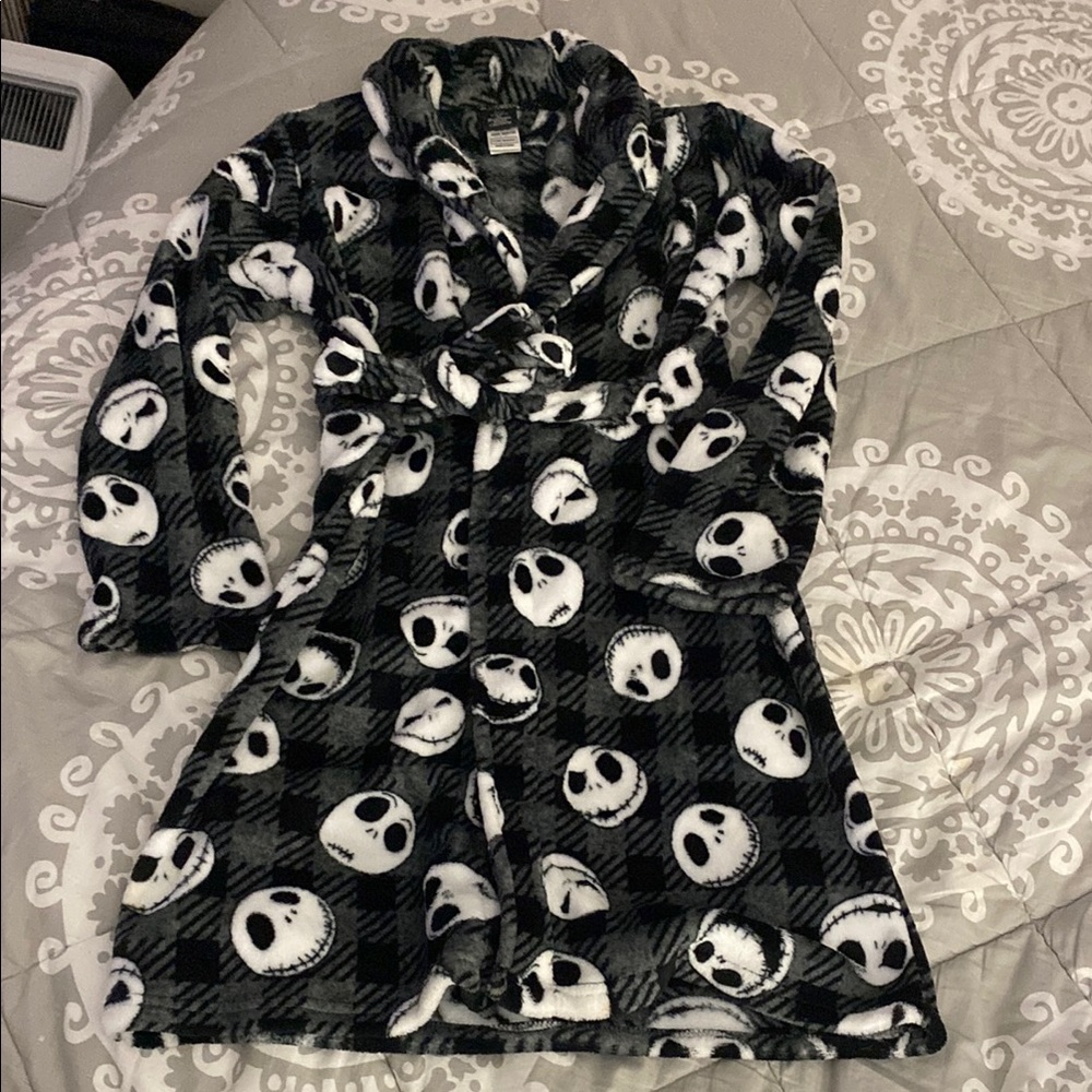 Disney Black and White Nightmare Before Christmas Robe